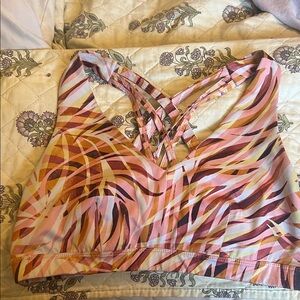 Ideology Pink & Peach Strappy Active Bra